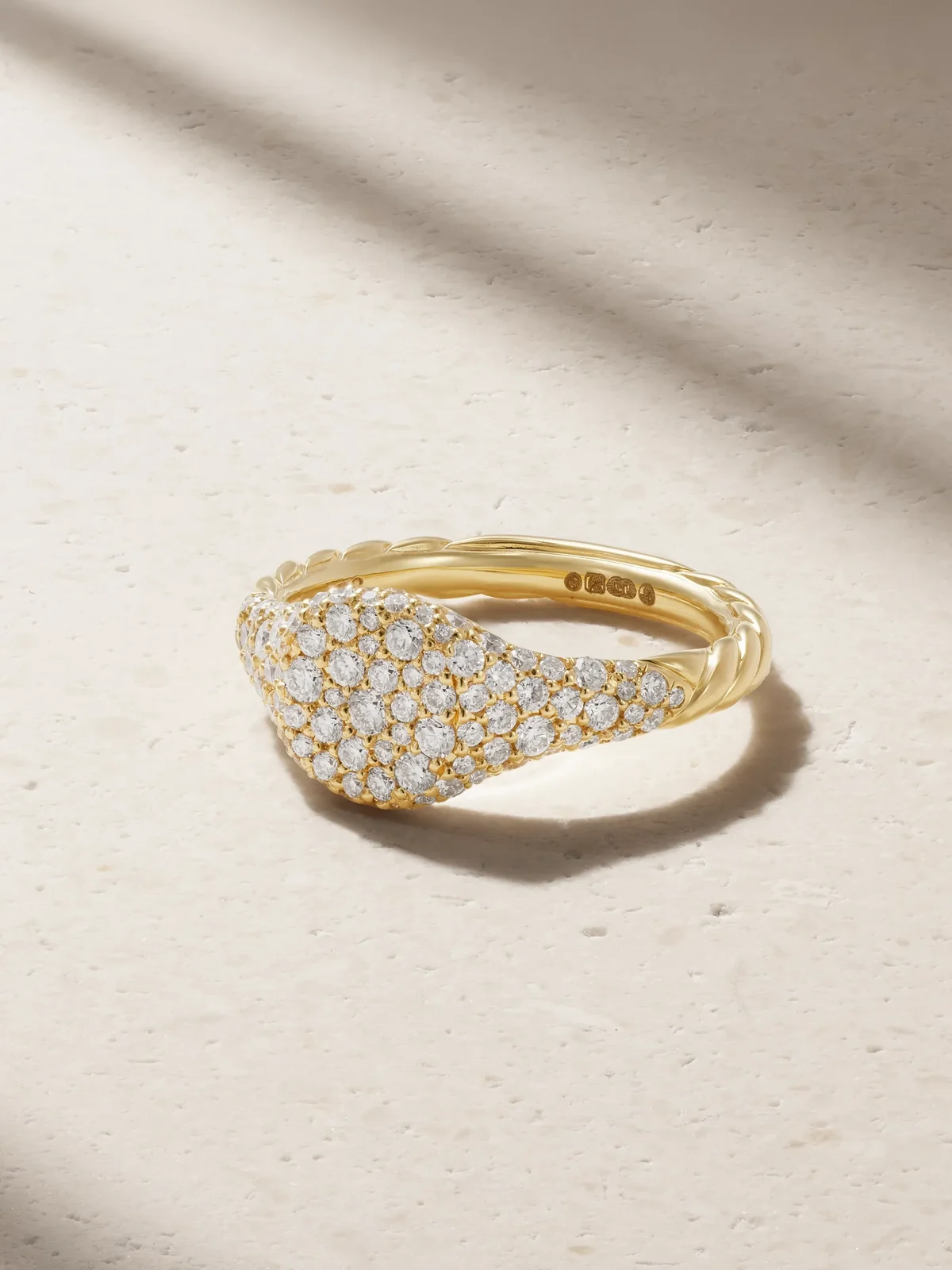 Petite Pavé 18-karat Gold Diamond Pinky Ring Petite Pavé 18-karat Gold Diamond Pinky Ring