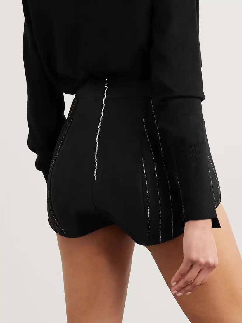 Dolce & Gabbana Pinstriped Wool-blend Twill Shorts | Thumbnail 4