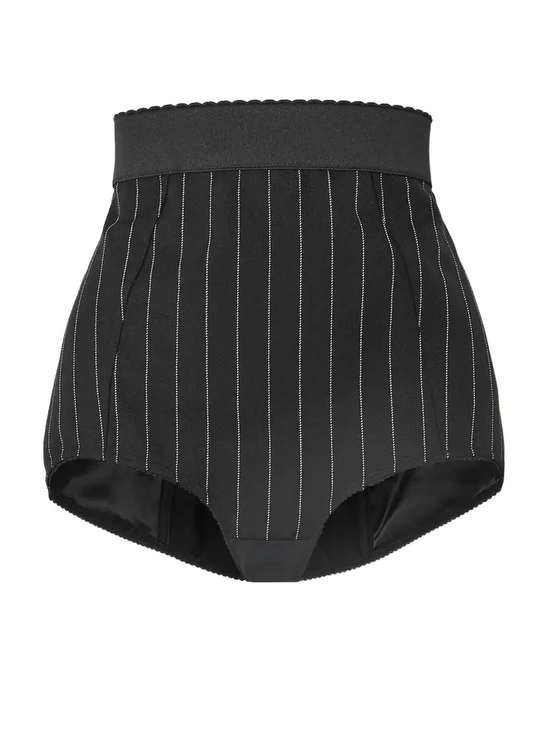Pinstriped Wool-blend Twill Shorts