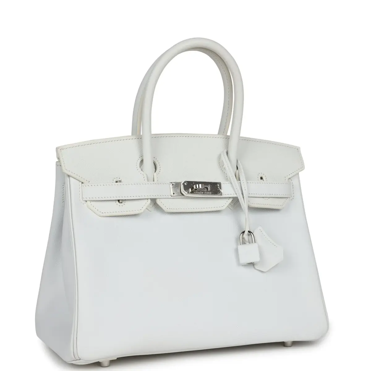 HERMÈS Pre-owned Hermes Birkin 30 White Epsom Palladium Hardware | Thumbnail 2 HERMÈS Pre-owned Hermes Birkin 30 White Epsom Palladium Hardware | Thumbnail 2