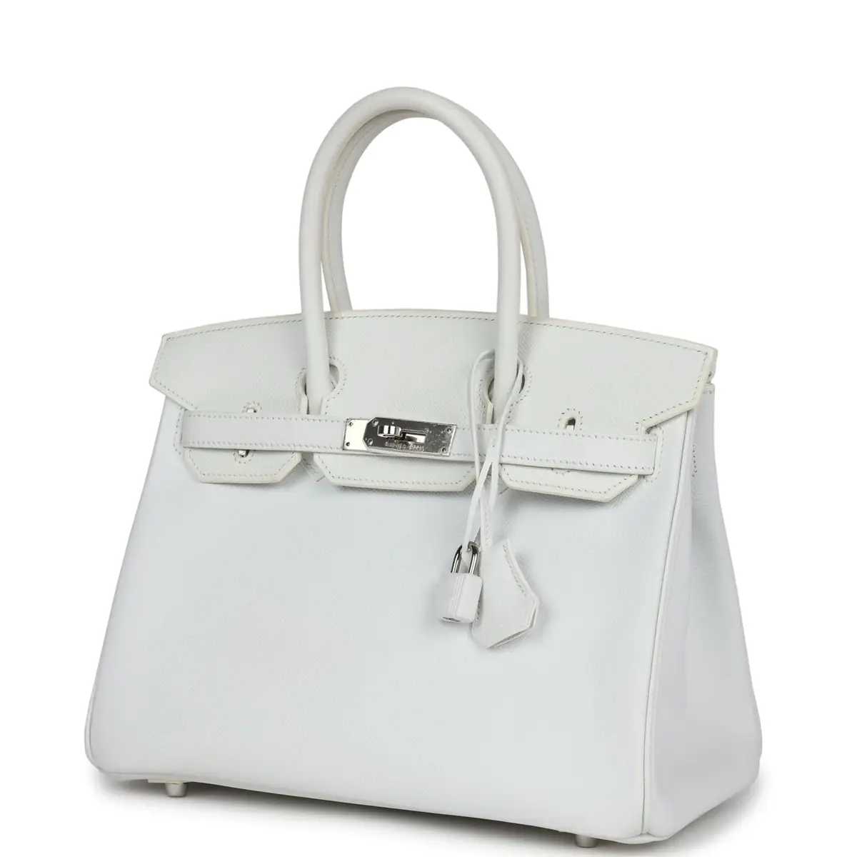 HERMÈS Pre-owned Hermes Birkin 30 White Epsom Palladium Hardware | Thumbnail 5 HERMÈS Pre-owned Hermes Birkin 30 White Epsom Palladium Hardware | Thumbnail 5