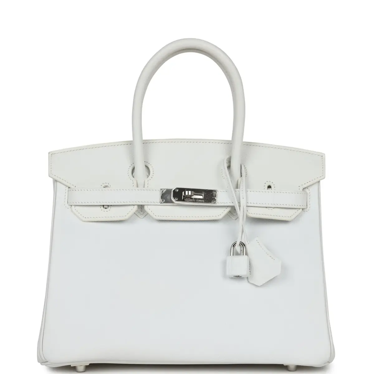 HERMÈS Pre-owned Hermes Birkin 30 White Epsom Palladium Hardware | Image 1 HERMÈS Pre-owned Hermes Birkin 30 White Epsom Palladium Hardware | Image 1