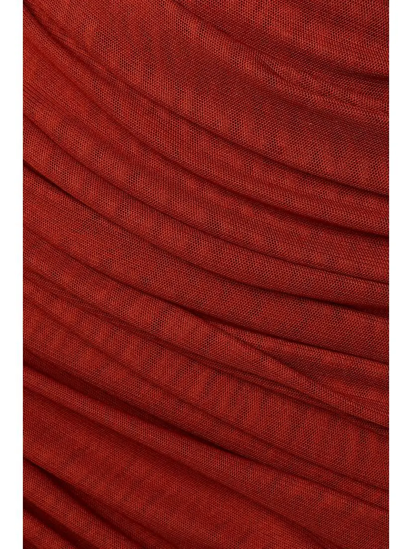 Saint Laurent Strapless Ruched Stretch-tulle Mini Dress | Thumbnail 4 Saint Laurent Strapless Ruched Stretch-tulle Mini Dress | Thumbnail 4