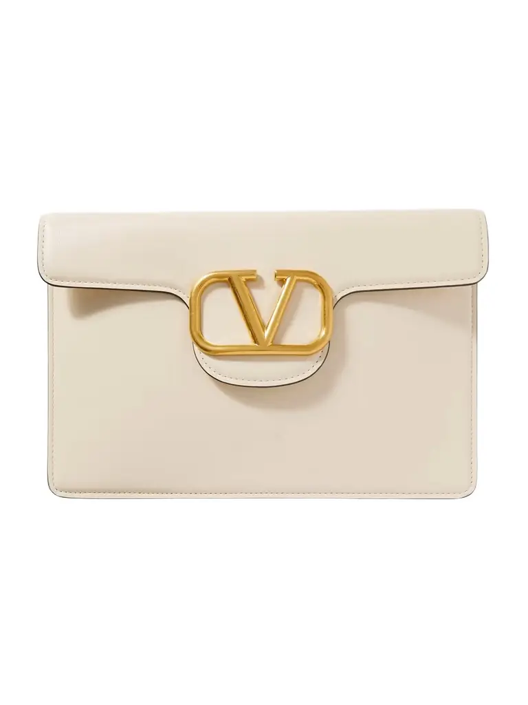 Valentino Garavani Locò Leather Clutch | Image 1 Valentino Garavani Locò Leather Clutch | Image 1