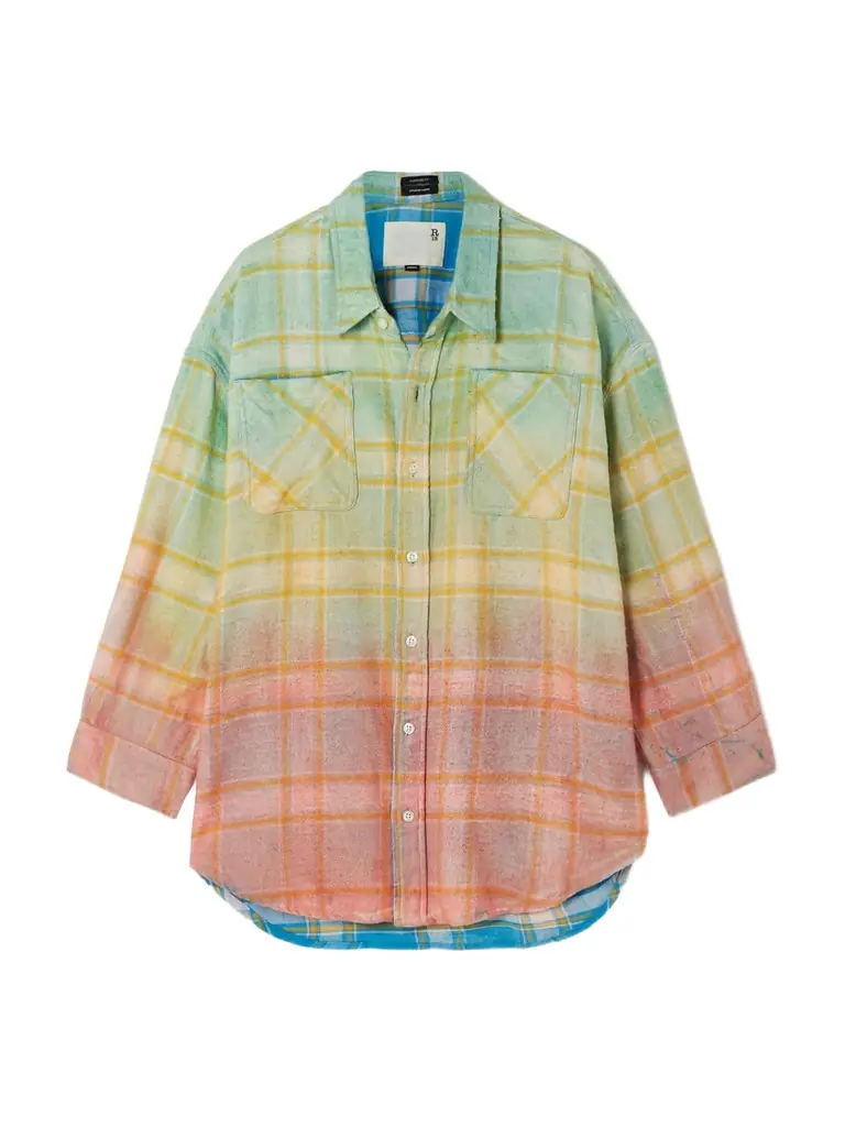 R13 Dégradé Checked Cotton-flannel Shirt | Image 1 R13 Dégradé Checked Cotton-flannel Shirt | Image 1