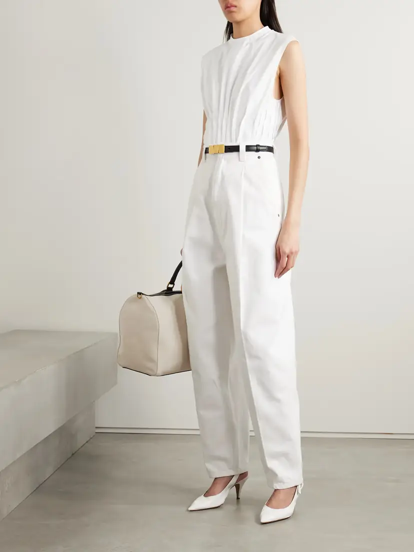 Khaite Westin Pintucked Cotton-poplin Top | Thumbnail 2