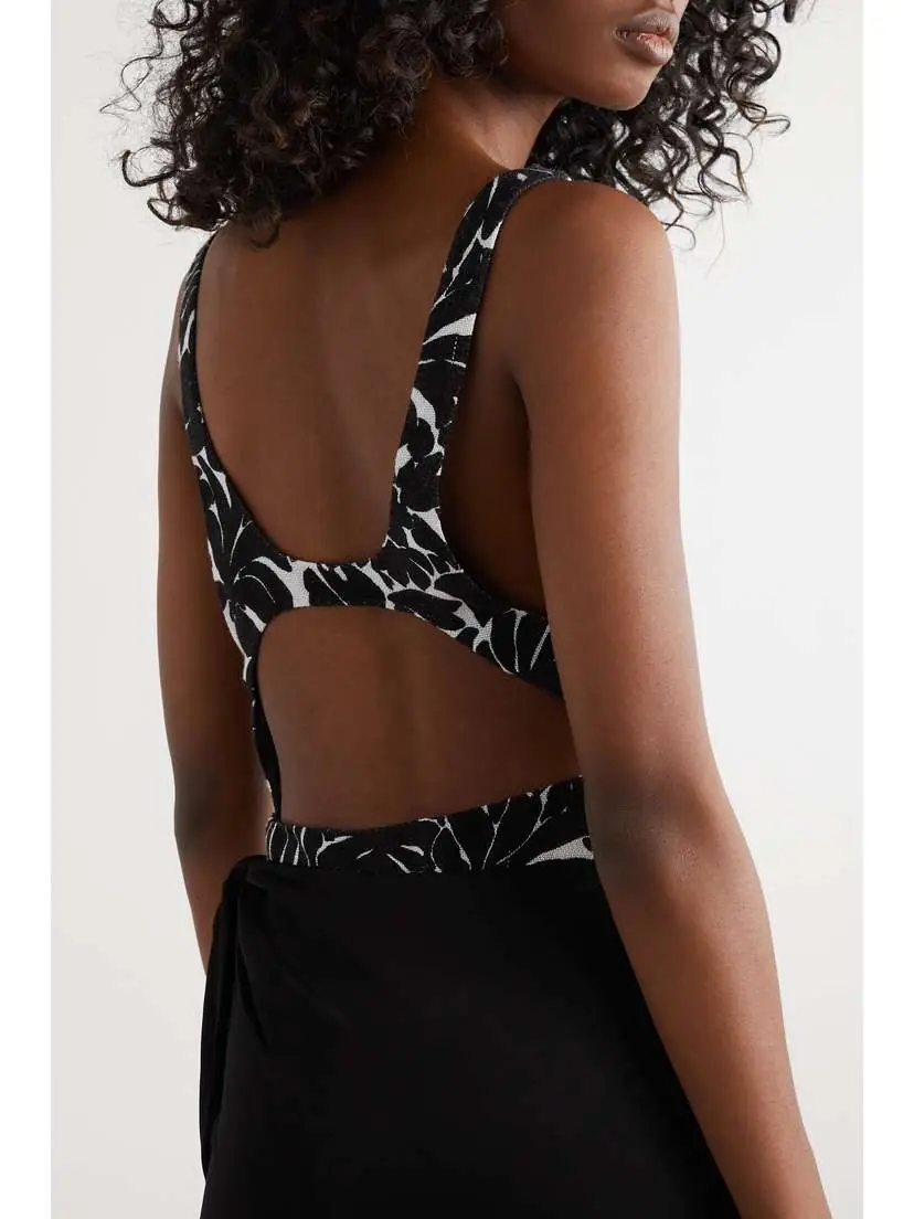 Saint Laurent Floral-print Cutout Stretch-jersey Bodysuit | Thumbnail 3 Saint Laurent Floral-print Cutout Stretch-jersey Bodysuit | Thumbnail 3