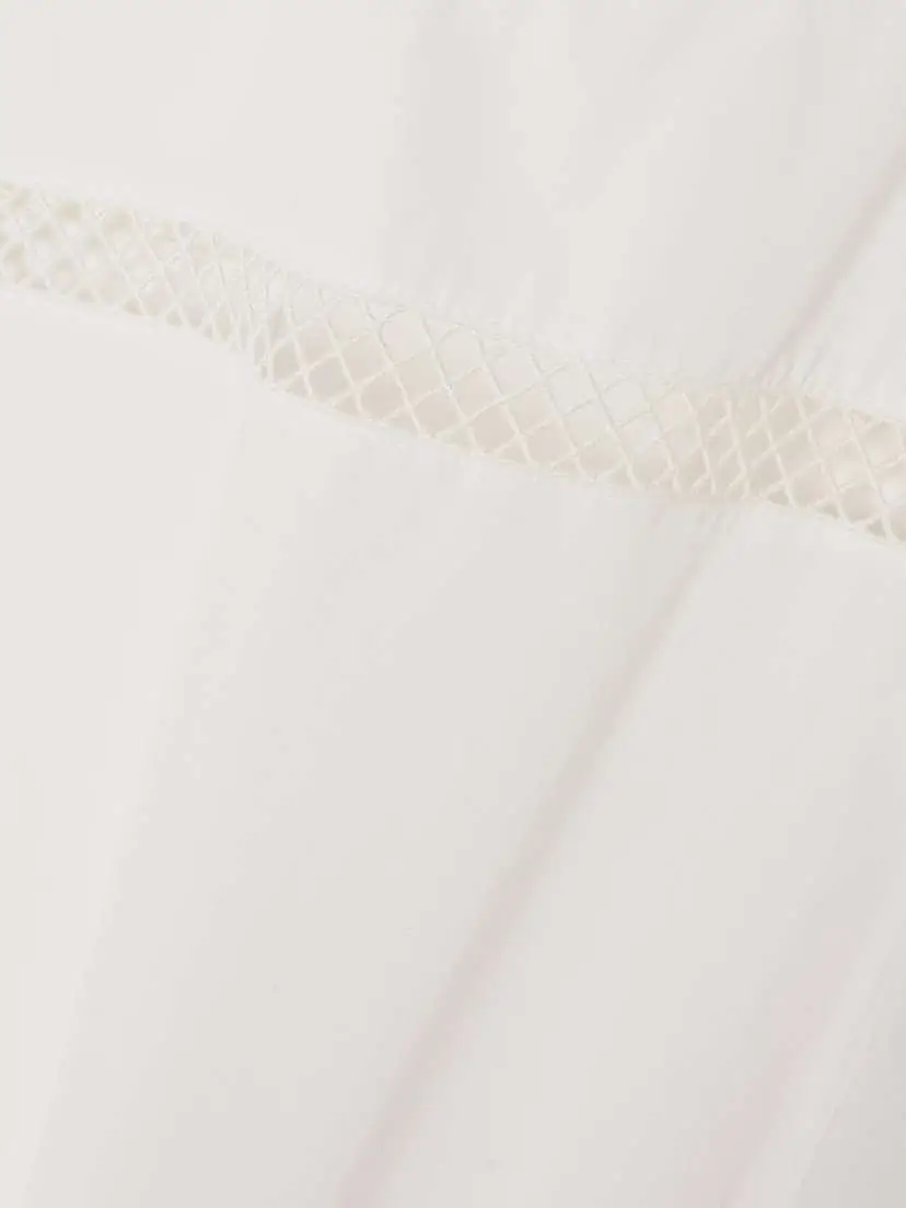 Chloé Belted Broderie Anglaise-trimmed Cotton-poplin Midi Dress | Thumbnail 4 Chloé Belted Broderie Anglaise-trimmed Cotton-poplin Midi Dress | Thumbnail 4
