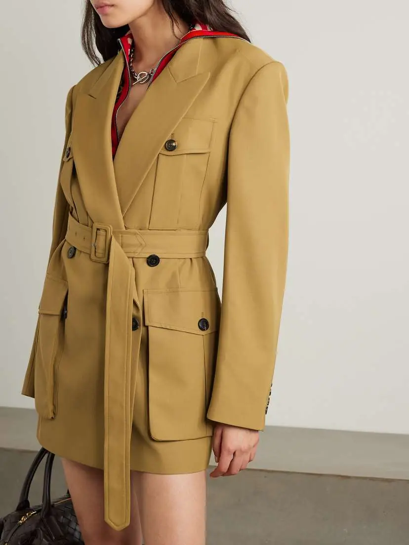 Dries Van Noten Belted Twill Jacket | Thumbnail 3