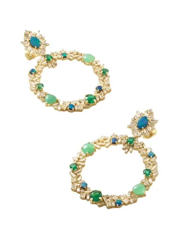 18-karat Gold Multi-stone Earrings