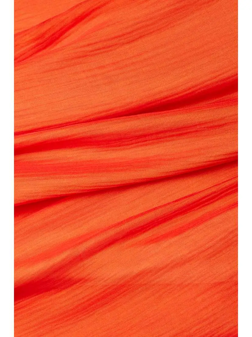 Saint Laurent One-shoulder Ruched Silk-crepon Mini Dress | Thumbnail 4