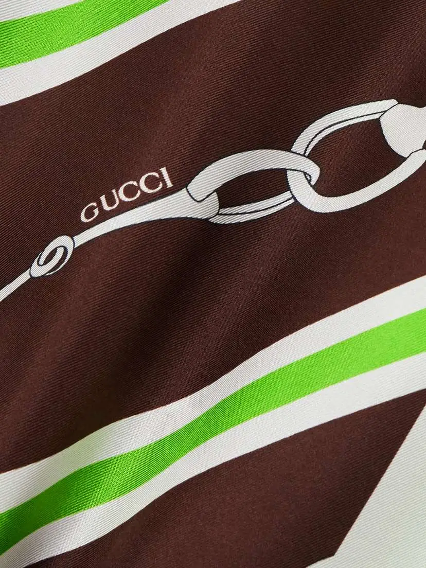 Gucci Printed Silk-twill Wrap Skirt | Thumbnail 4 Gucci Printed Silk-twill Wrap Skirt | Thumbnail 4