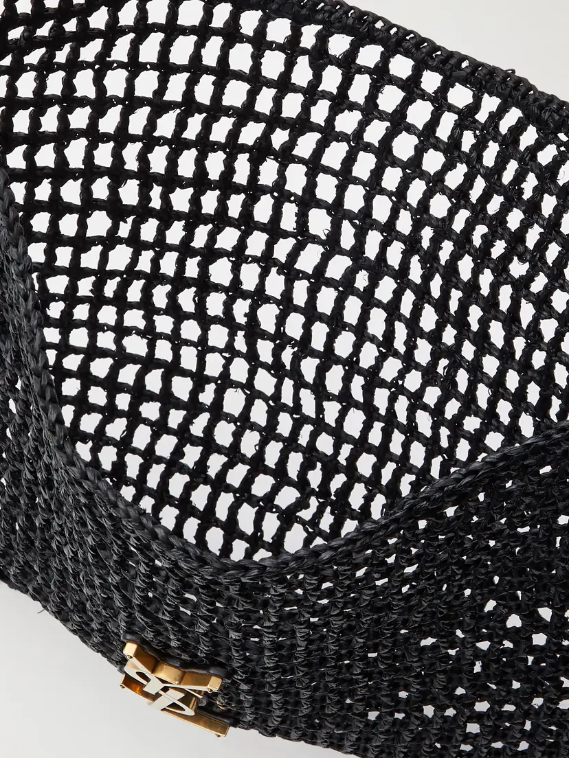 Saint Laurent Oxalis Leather-trimmed Raffia Shoulder Bag | Thumbnail 5 Saint Laurent Oxalis Leather-trimmed Raffia Shoulder Bag | Thumbnail 5