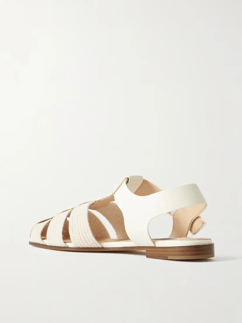 Gabriela Hearst Calla Striped Crochet-knit And Leather Sandals | Thumbnail 3 Gabriela Hearst Calla Striped Crochet-knit And Leather Sandals | Thumbnail 3