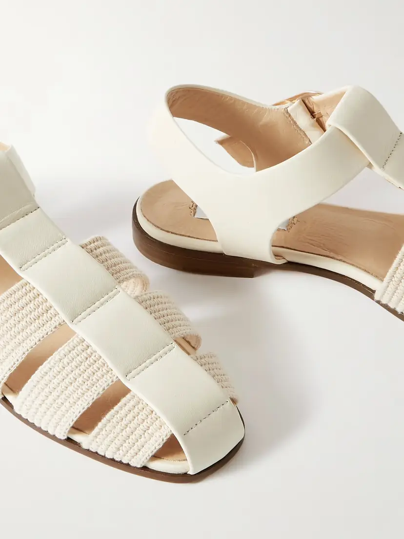 Gabriela Hearst Calla Striped Crochet-knit And Leather Sandals | Thumbnail 4 Gabriela Hearst Calla Striped Crochet-knit And Leather Sandals | Thumbnail 4