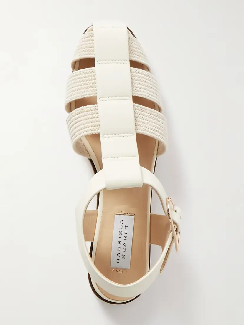 Gabriela Hearst Calla Striped Crochet-knit And Leather Sandals | Thumbnail 5 Gabriela Hearst Calla Striped Crochet-knit And Leather Sandals | Thumbnail 5