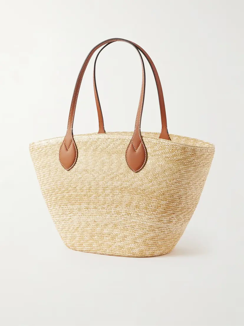 Gucci Leather-trimmed Appliquéd Raffia Tote | Thumbnail 3 Gucci Leather-trimmed Appliquéd Raffia Tote | Thumbnail 3