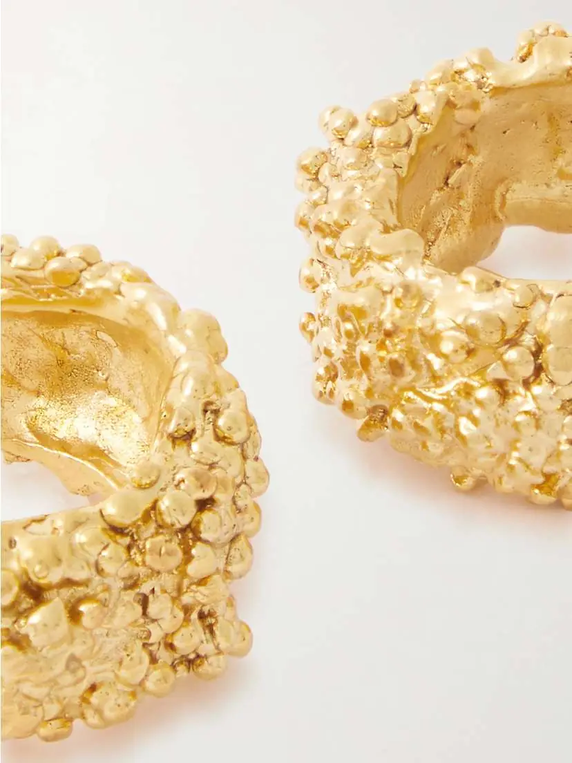 Alighieri + Net Sustain The Rocky Road Gold-plated Hoop Earrings | Thumbnail 4