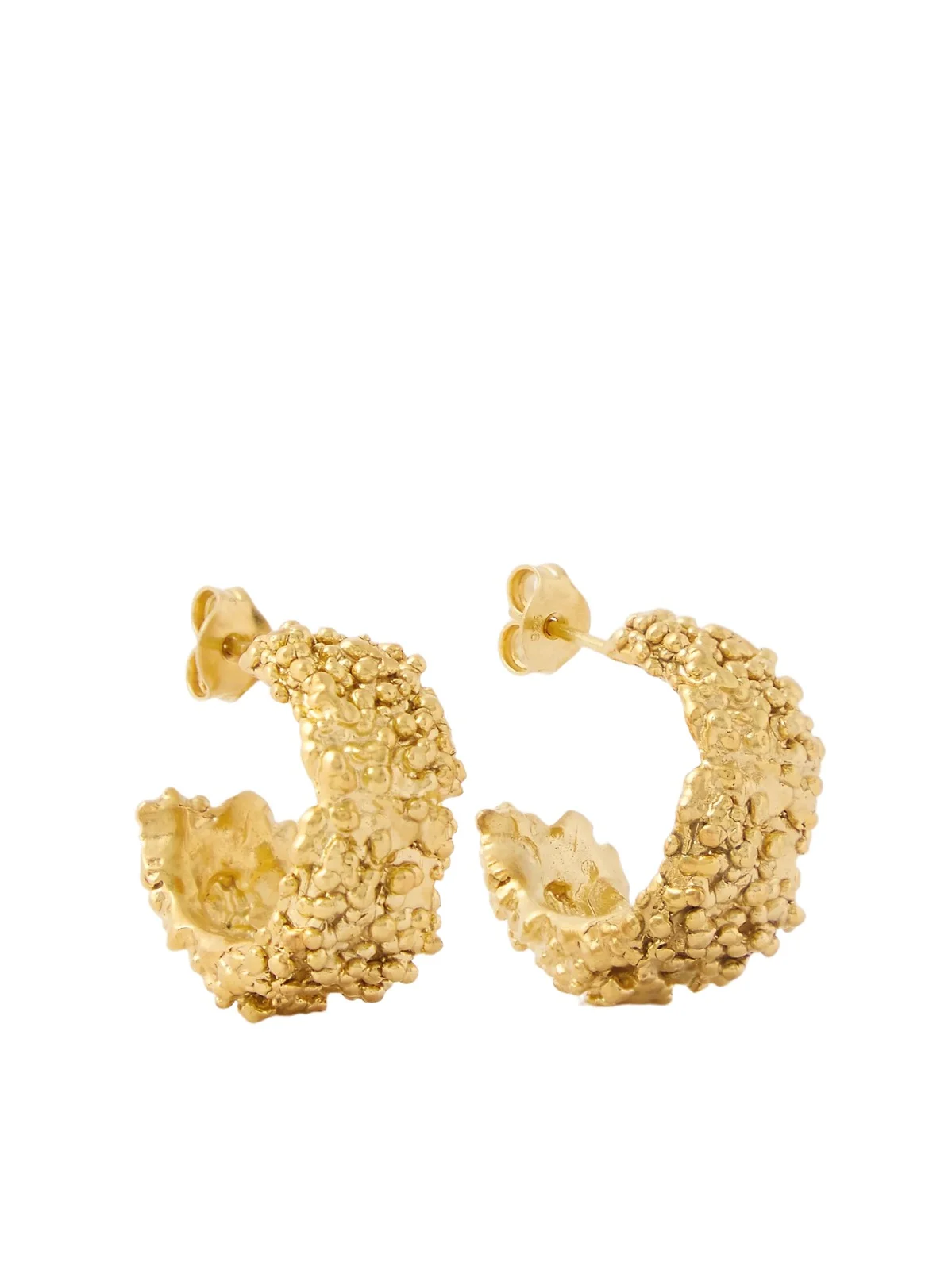 + Net Sustain The Rocky Road Gold-plated Hoop Earrings