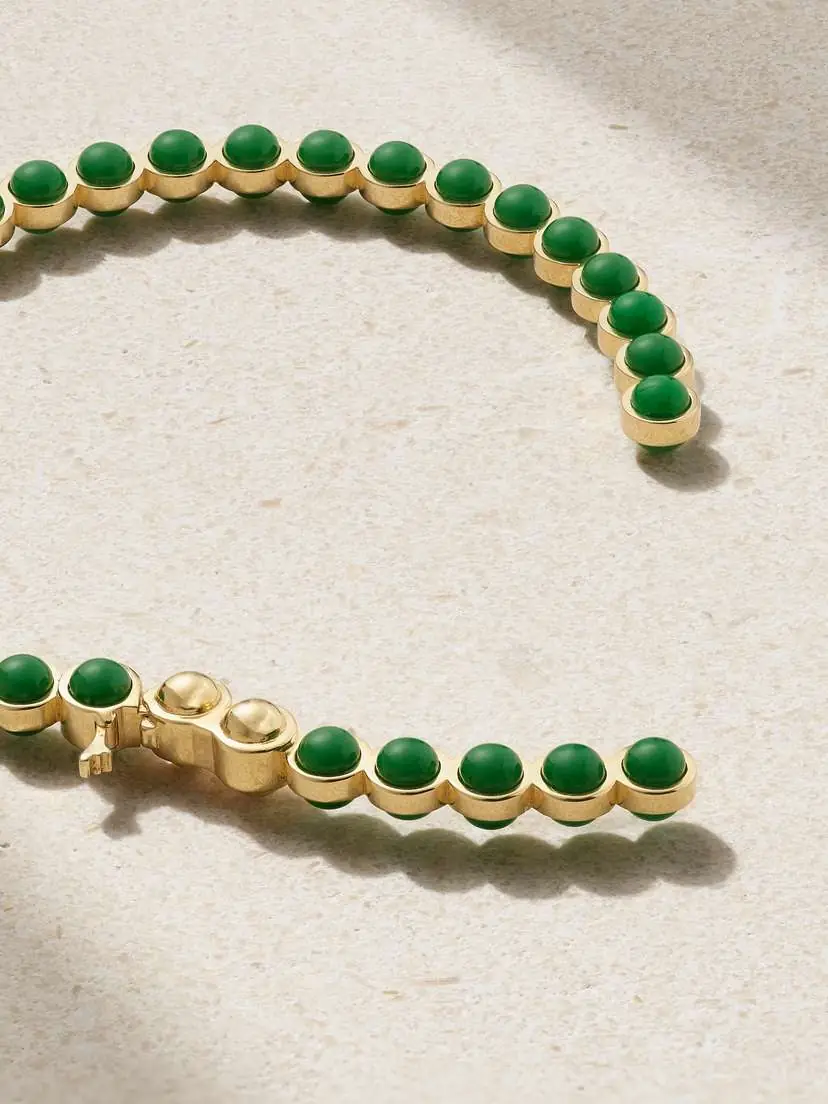 L’Atelier Nawbar The Chlorine 18-karat Gold, Enamel And Diamond Bracelet - Green | Thumbnail 3 L’Atelier Nawbar The Chlorine 18-karat Gold, Enamel And Diamond Bracelet - Green | Thumbnail 3