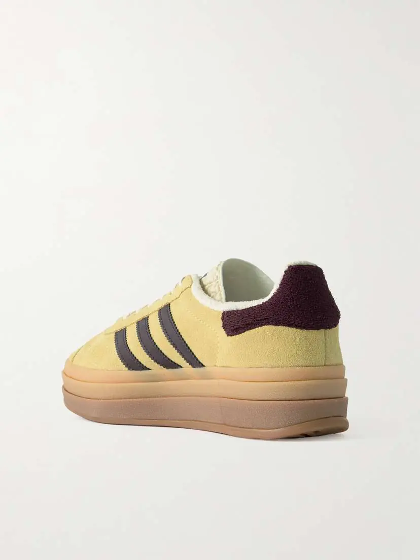 adidas Originals Gazelle Bold Leather-trimmed Suede Sneakers - UK 8.5 | Thumbnail 3 adidas Originals Gazelle Bold Leather-trimmed Suede Sneakers - UK 8.5 | Thumbnail 3