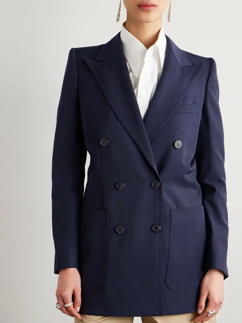 Dries Van Noten Double-breasted Twill Blazer | Thumbnail 3