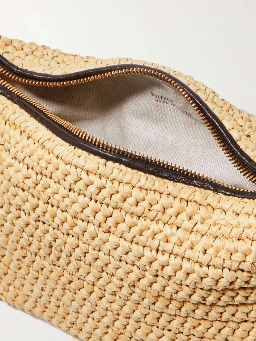 Bottega Veneta Wallace Leather-trimmed Raffia Shoulder Bag | Thumbnail 5 Bottega Veneta Wallace Leather-trimmed Raffia Shoulder Bag | Thumbnail 5