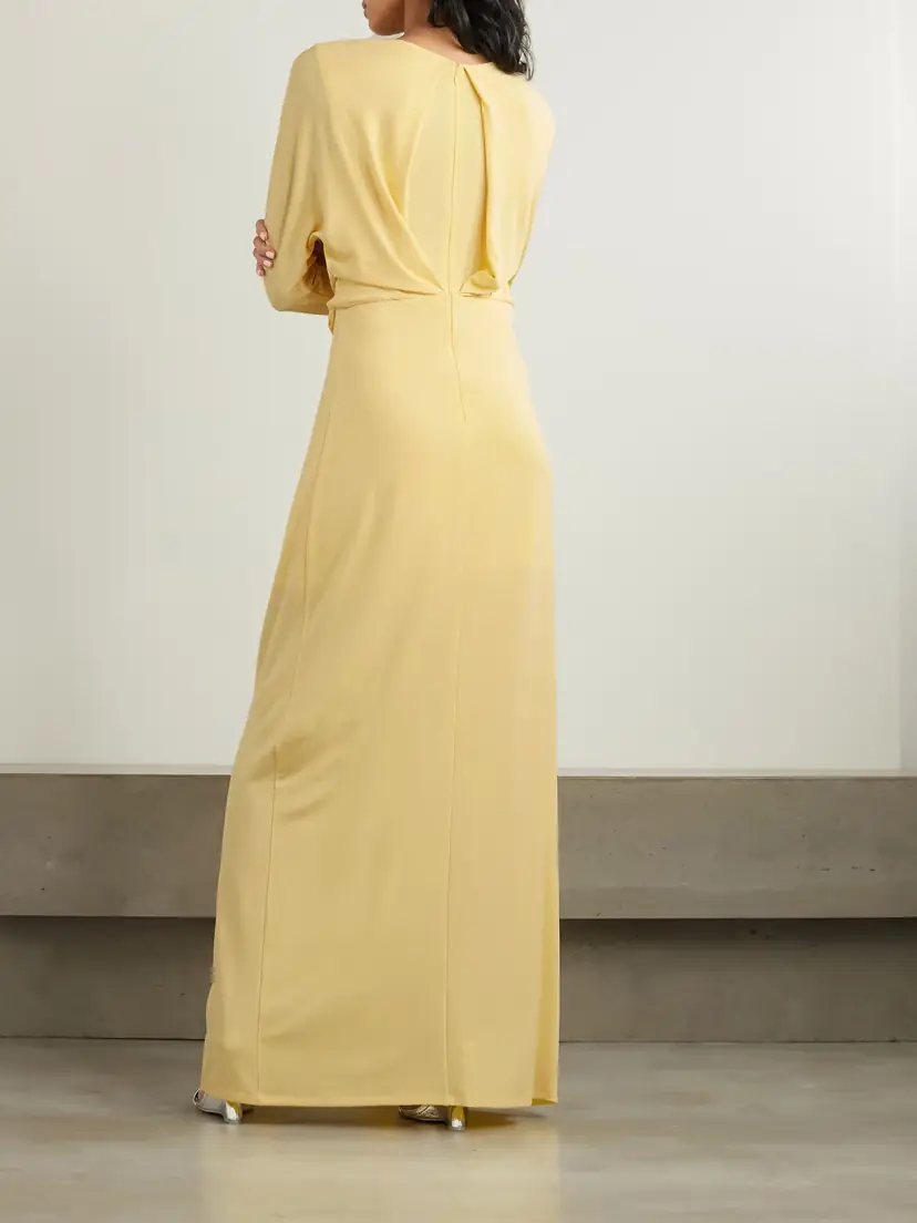 Simkhai Maisie Embellished Draped Stretch-jersey Maxi Dress | Thumbnail 3
