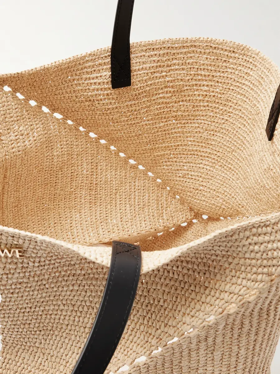 Loewe + Paula's Ibiza Puzzle Fold Large Leather-trimmed Raffia Tote | Thumbnail 5 Loewe + Paula's Ibiza Puzzle Fold Large Leather-trimmed Raffia Tote | Thumbnail 5
