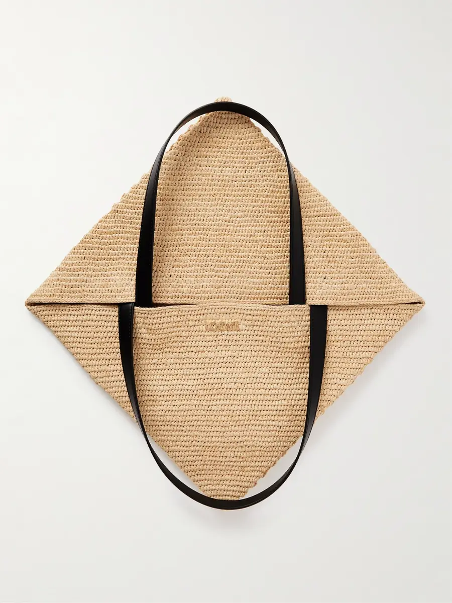 Loewe + Paula's Ibiza Puzzle Fold Large Leather-trimmed Raffia Tote | Thumbnail 6 Loewe + Paula's Ibiza Puzzle Fold Large Leather-trimmed Raffia Tote | Thumbnail 6