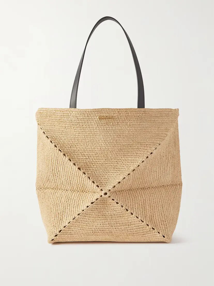 Loewe + Paula's Ibiza Puzzle Fold Large Leather-trimmed Raffia Tote | Thumbnail 7 Loewe + Paula's Ibiza Puzzle Fold Large Leather-trimmed Raffia Tote | Thumbnail 7