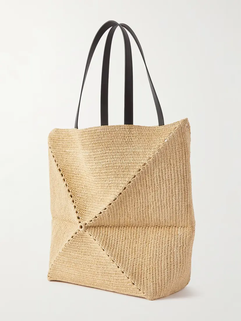 Loewe + Paula's Ibiza Puzzle Fold Large Leather-trimmed Raffia Tote | Thumbnail 9 Loewe + Paula's Ibiza Puzzle Fold Large Leather-trimmed Raffia Tote | Thumbnail 9