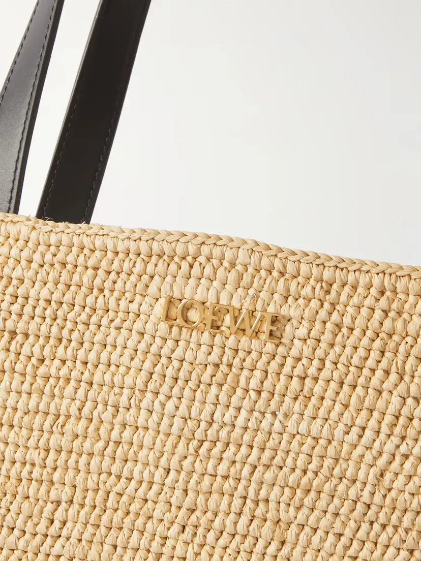Loewe + Paula's Ibiza Puzzle Fold Large Leather-trimmed Raffia Tote | Thumbnail 10 Loewe + Paula's Ibiza Puzzle Fold Large Leather-trimmed Raffia Tote | Thumbnail 10