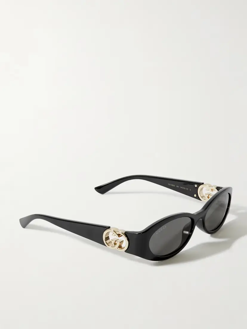 Gucci Eyewear Oval-frame Acetate And Gold-tone Sunglasses | Thumbnail 3 Gucci Eyewear Oval-frame Acetate And Gold-tone Sunglasses | Thumbnail 3