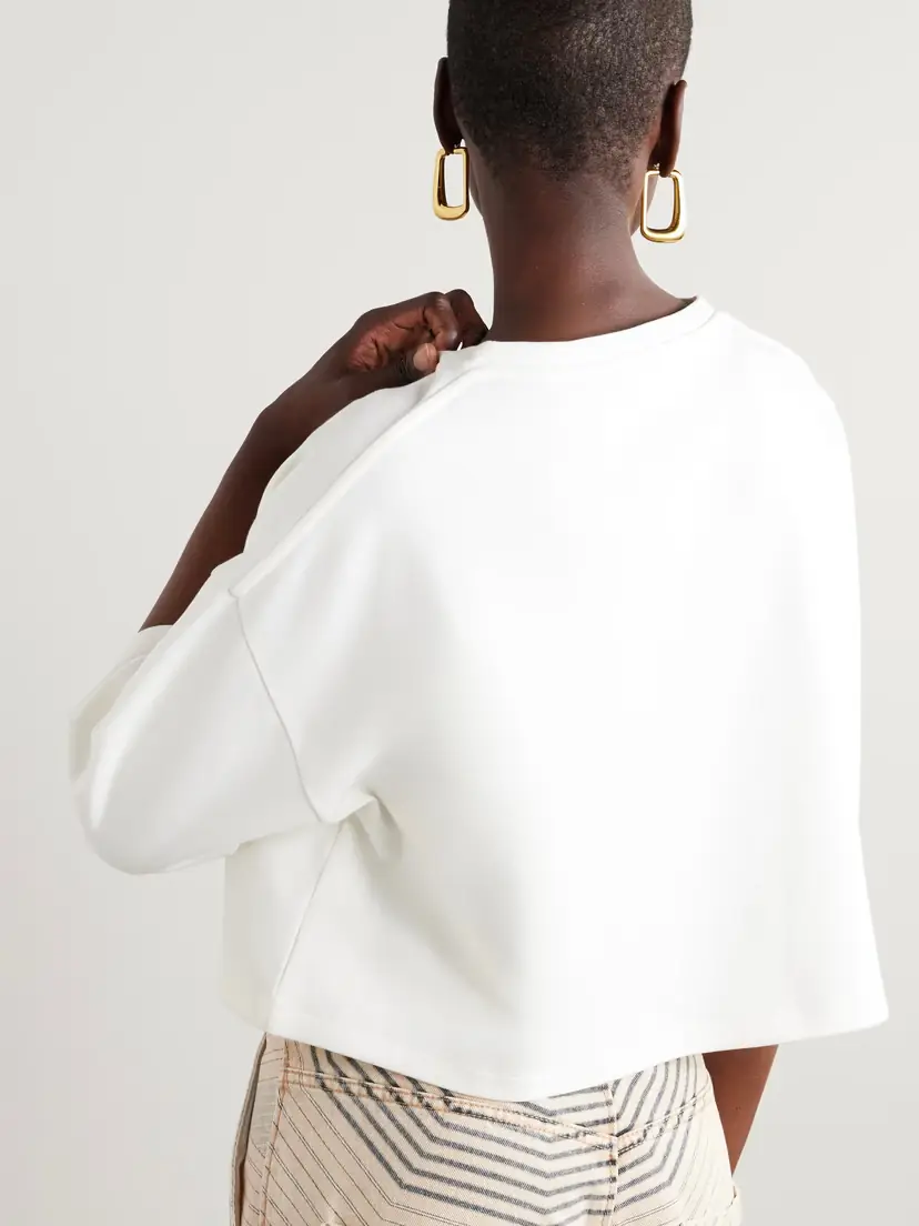 Loewe + Paula's Ibiza Raffia-trimmed Cotton-blend T-shirt | Thumbnail 4 Loewe + Paula's Ibiza Raffia-trimmed Cotton-blend T-shirt | Thumbnail 4