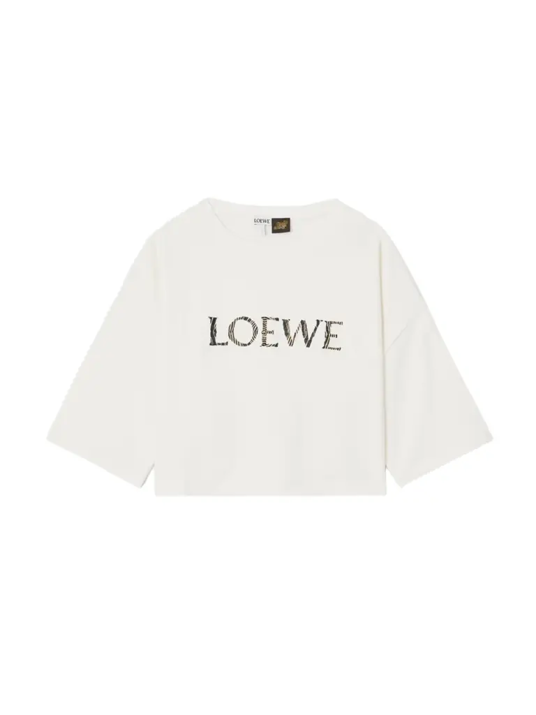 + Paula's Ibiza Raffia-trimmed Cotton-blend T-shirt