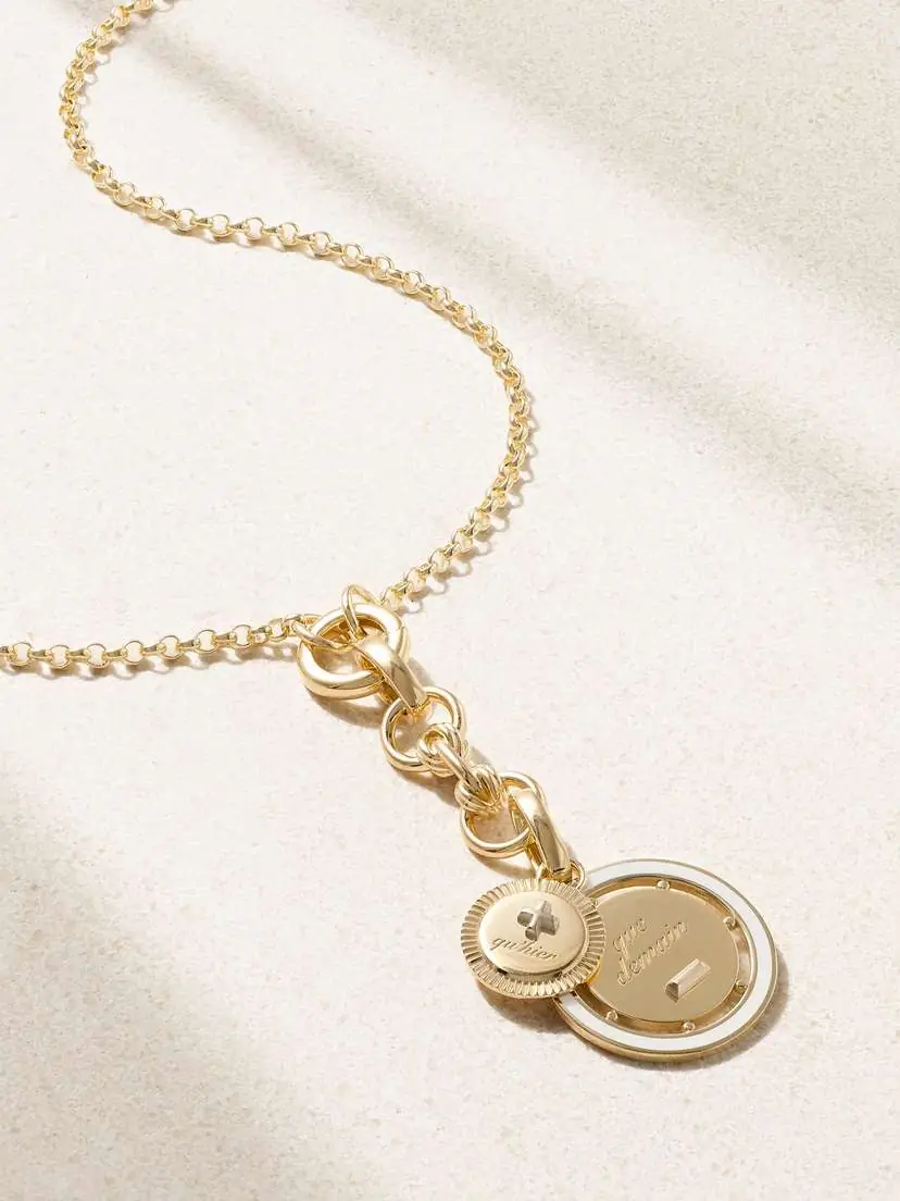 Foundrae Ever Growing Vivacity Enamel, 18-karat Yellow And White Gold Necklace | Thumbnail 4 Foundrae Ever Growing Vivacity Enamel, 18-karat Yellow And White Gold Necklace | Thumbnail 4
