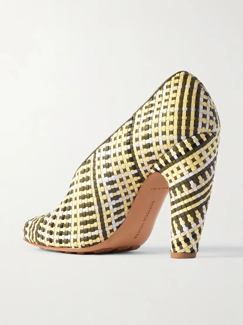 Bottega Veneta Canalazzo Intrecciato Leather Pumps | Thumbnail 3