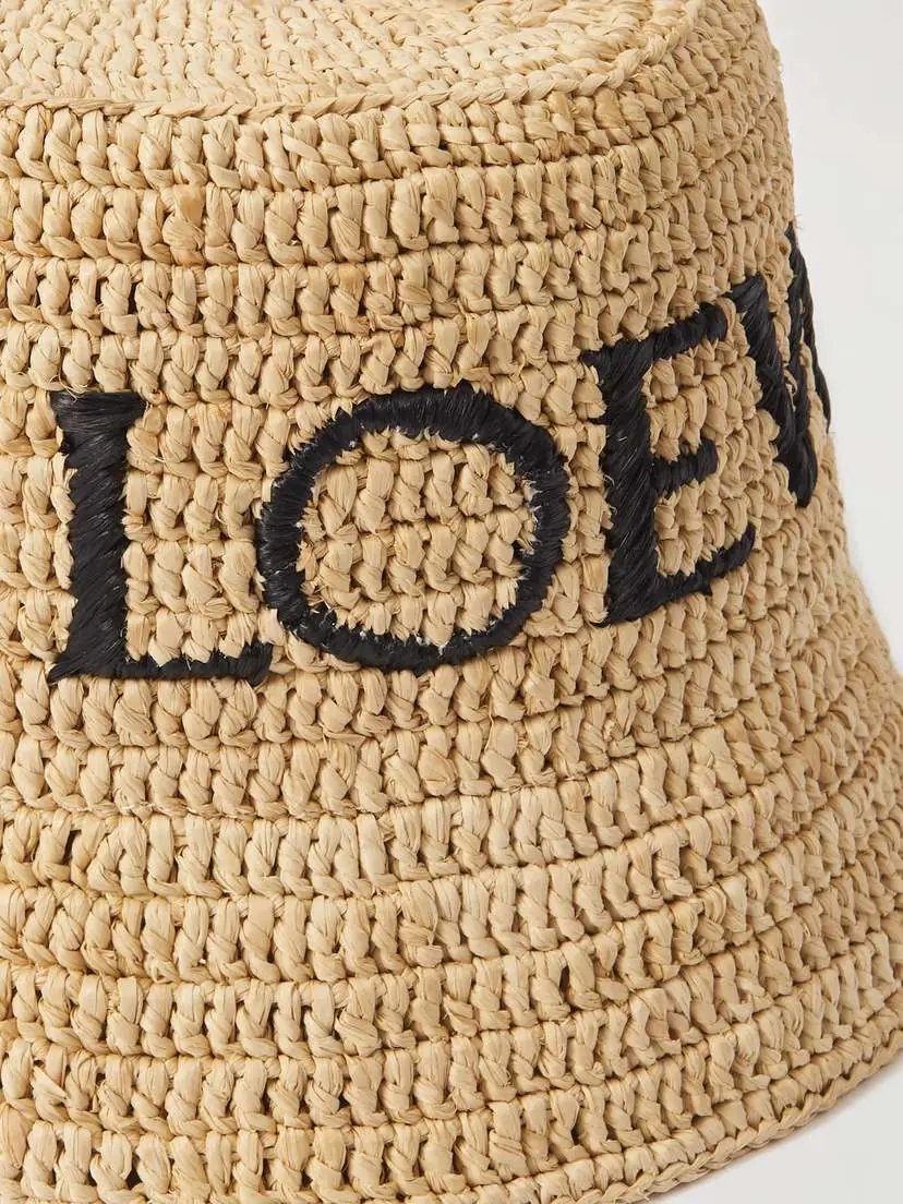 Loewe + Paula's Ibiza Logo-embroidered Raffia-blend Bucket Hat | Thumbnail 3 Loewe + Paula's Ibiza Logo-embroidered Raffia-blend Bucket Hat | Thumbnail 3