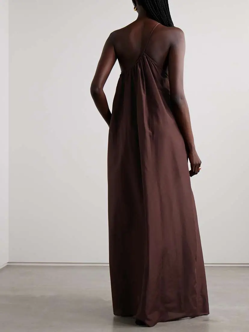 Matteau One-shoulder Organic Cotton And Silk-blend Maxi Dress | Thumbnail 3 Matteau One-shoulder Organic Cotton And Silk-blend Maxi Dress | Thumbnail 3