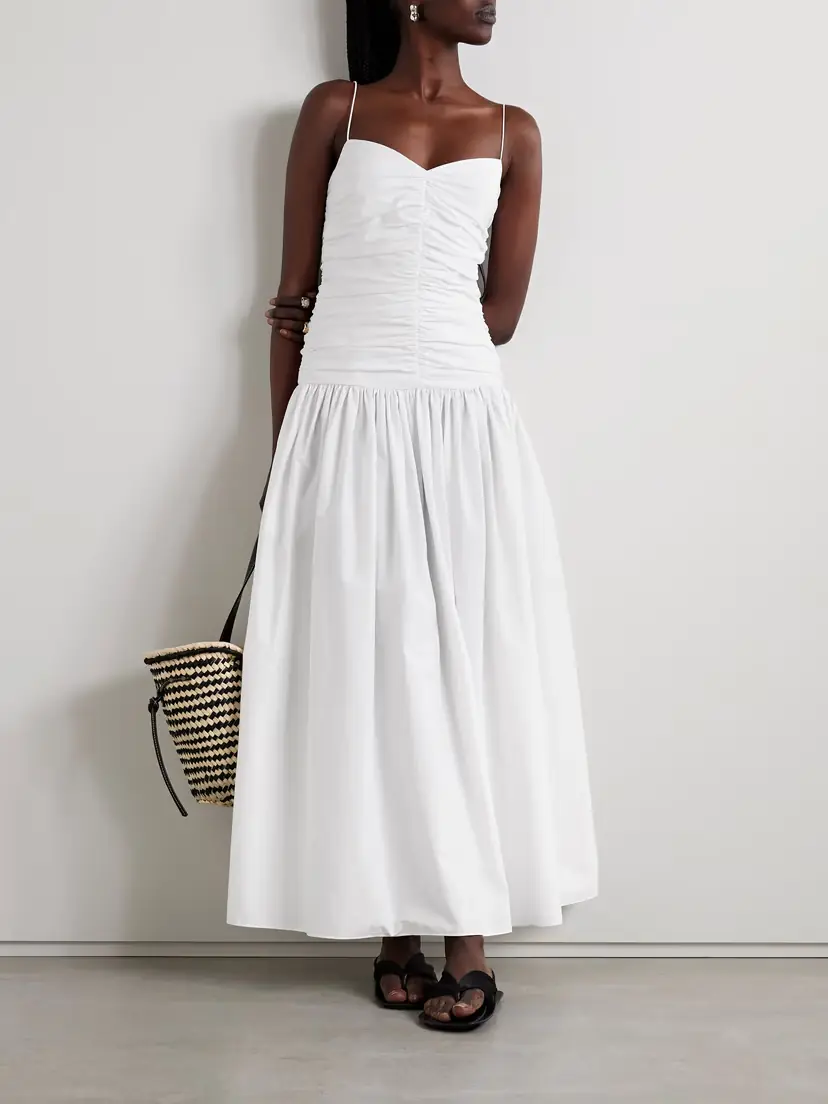Matteau Gathered Organic Cotton Maxi Dress | Thumbnail 2 Matteau Gathered Organic Cotton Maxi Dress | Thumbnail 2