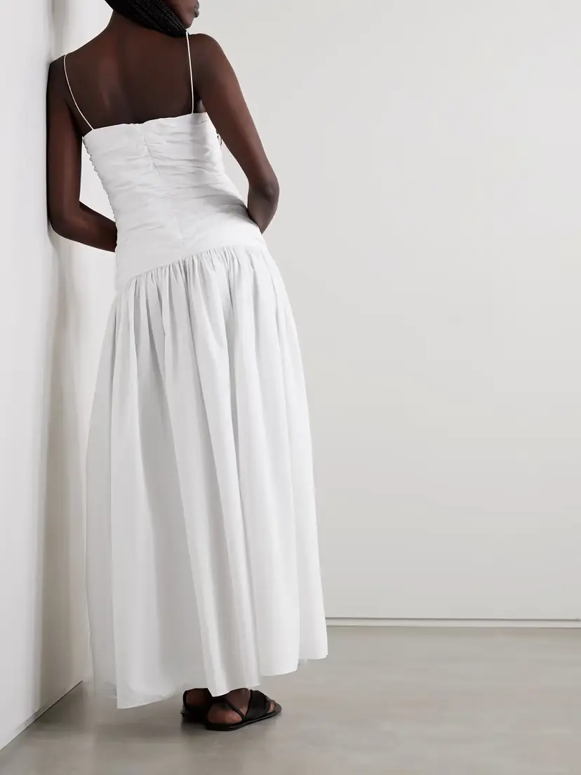 Matteau Gathered Organic Cotton Maxi Dress | Thumbnail 3 Matteau Gathered Organic Cotton Maxi Dress | Thumbnail 3