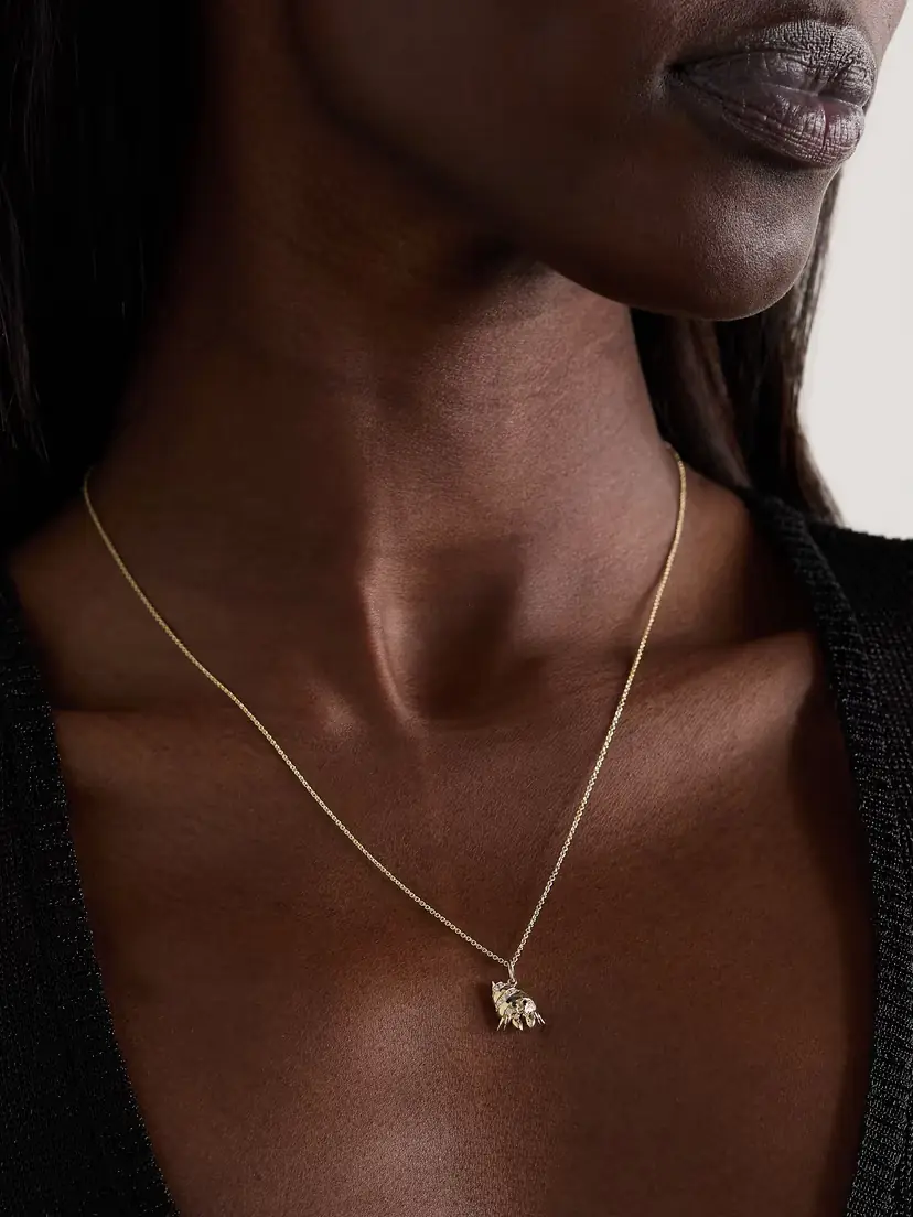 Sydney Evan Hermit Crab 14-karat Gold Diamond Necklace | Thumbnail 2