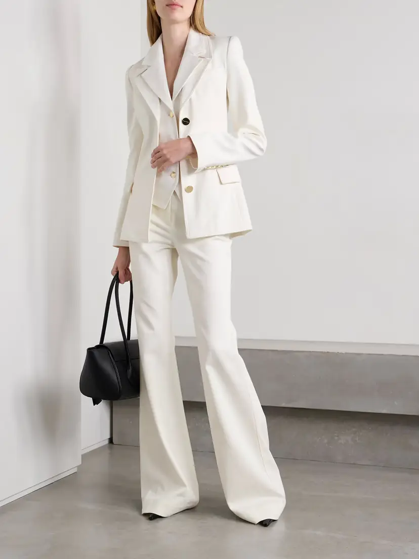 Sergio Hudson Cotton-twill High-rise Flared Pants | Thumbnail 2