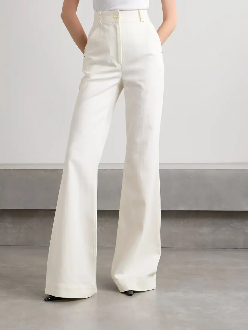 Sergio Hudson Cotton-twill High-rise Flared Pants | Thumbnail 3