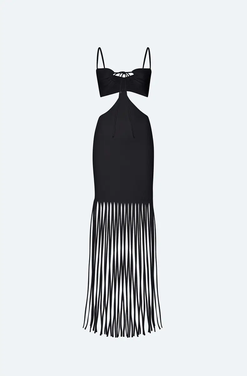 LAPOINTE Matte Viscose Cut Out Dress | Thumbnail 4