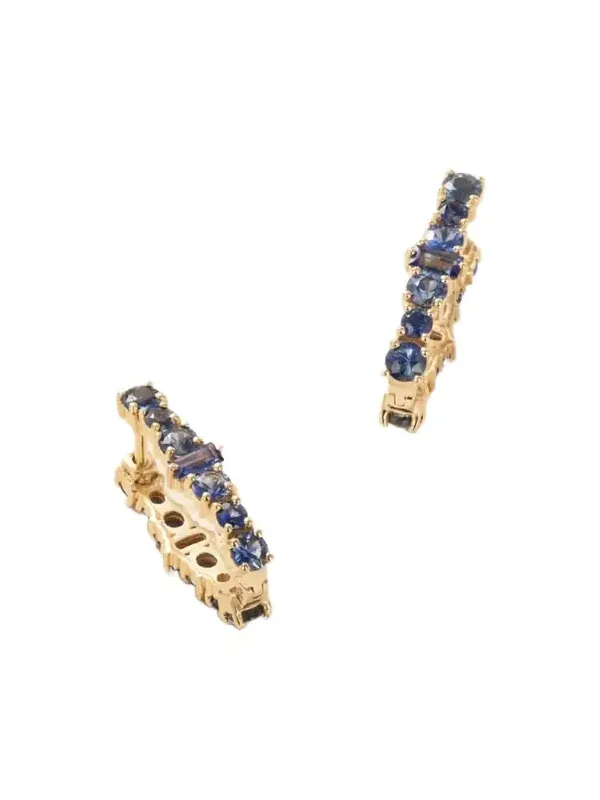 Rivulet 18-karat Gold Sapphire Hoop Earrings Rivulet 18-karat Gold Sapphire Hoop Earrings