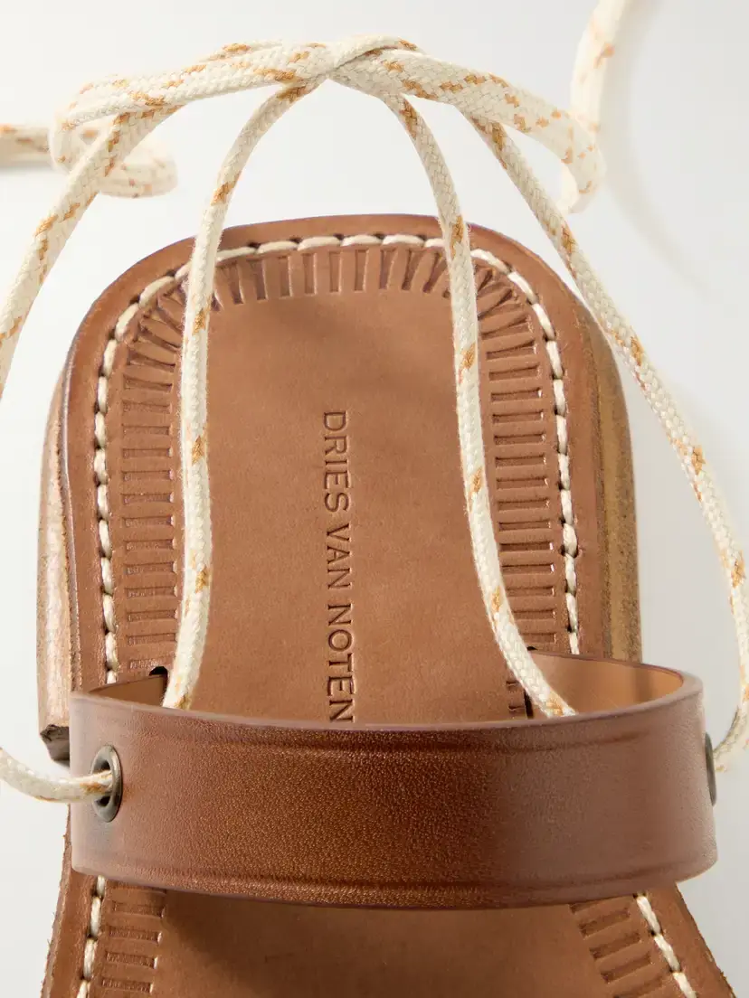 Dries Van Noten Leather Sandals | Thumbnail 4 Dries Van Noten Leather Sandals | Thumbnail 4