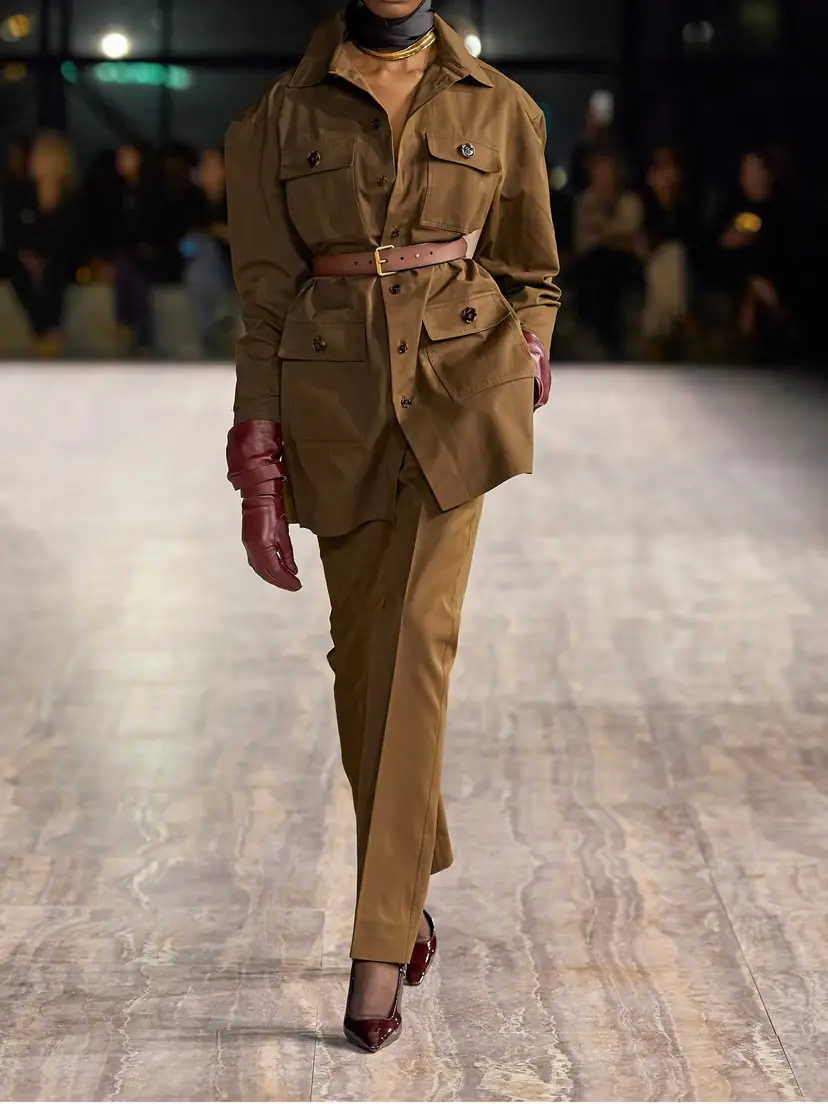 Saint Laurent Cotton-drill Straight-leg Pants | Thumbnail 4