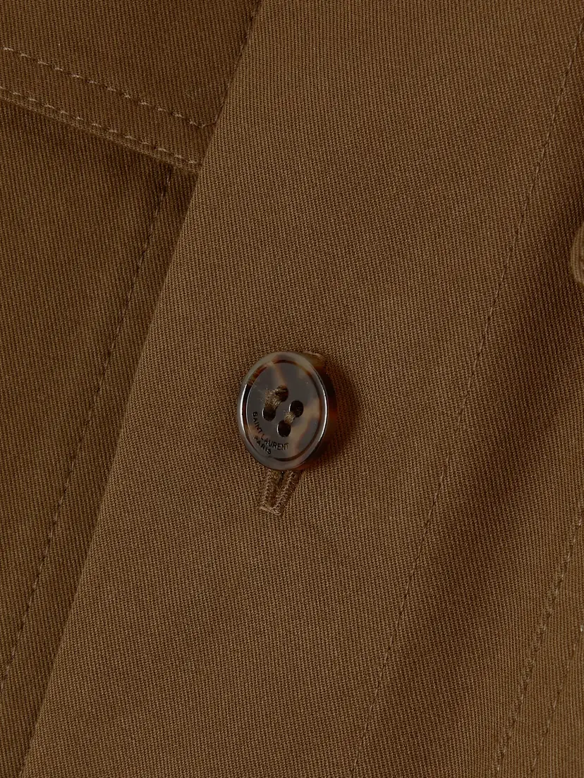 Saint Laurent Belted Cotton-twill Shirt | Thumbnail 5 Saint Laurent Belted Cotton-twill Shirt | Thumbnail 5